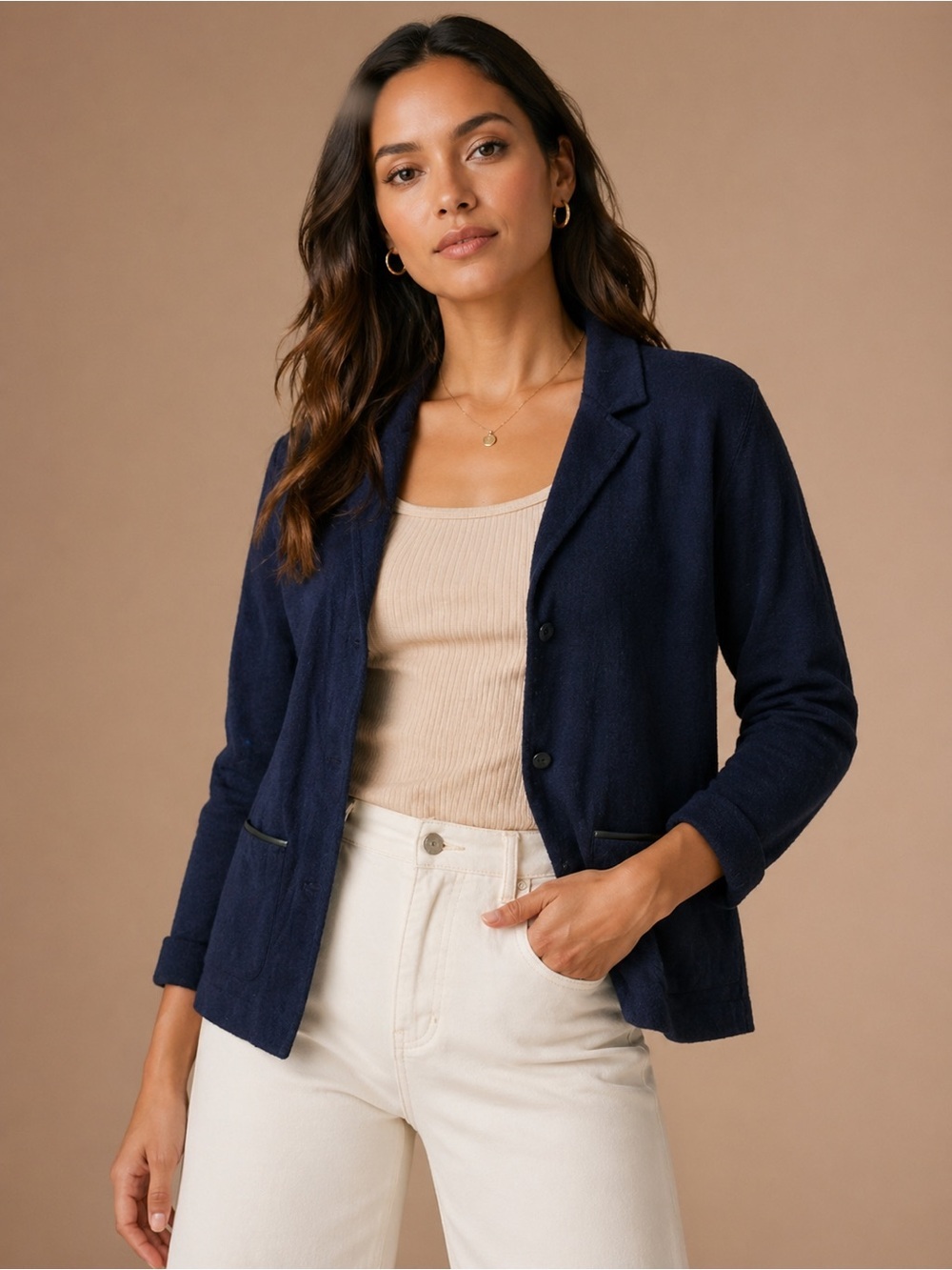 Geoffrey Beene Sport 100% Wool Navy Women’s Jacket Size M